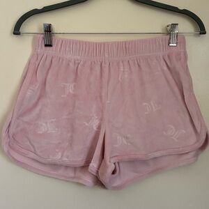 Juicy Couture Light Pink Velour Shorts